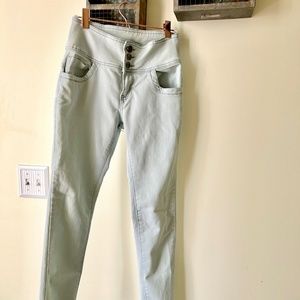HYBRID & COMPANY HIGH/MID RISE WASH OUT JEANS